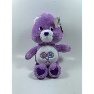 CARE BEARS SHARE BEAR LOLLIPOPS PURPLE PLUSH 2002 8" WITH ORIGINAL TAGS - NEW!!